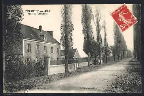 AK Pierrefitte sur Loire, Route de Coulanges