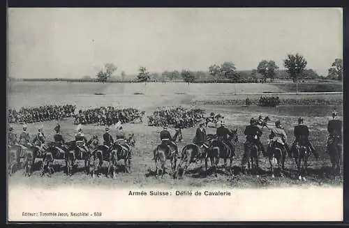 AK Armée Suisse - Défilé de Cavalerie