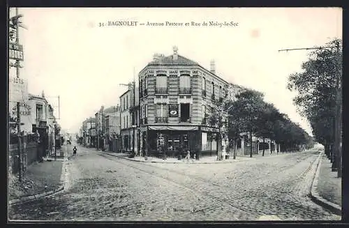 AK Bagnolet, Avenue Pasteur et Rue Noisy-le-Sec