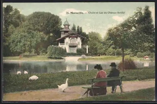 AK Marseille, chalet et Lac du Château Borély