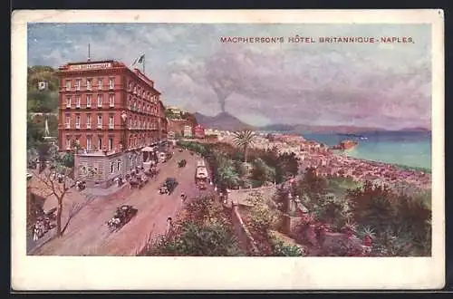 Künstler-AK Naples, Macpherson's Hotel Britannique