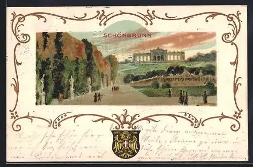 AK Wien-Schönbrunn, Blick auf die Gloriette