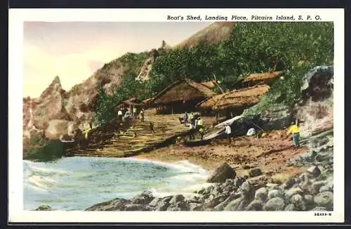 AK Pitcairn Island, Boat`s Shed, Landing Place