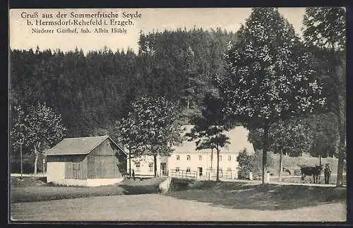 AK Seyde b. Hermsdorf-Rehefeld, Niederer Gasthof v. Albin Höhle