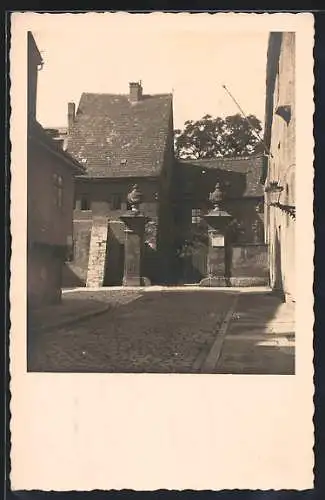 Foto-AK Weimar / Thüringen, Strasse mit Wittumspalais