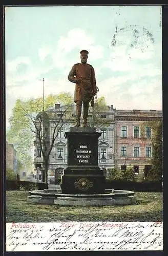 AK Potsdam, Kaiser Friedrich Denkmal am Luisenplatz