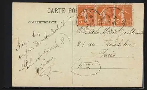 AK Malestroit, Vieux Pont et scène bucolique au bord de l`eau