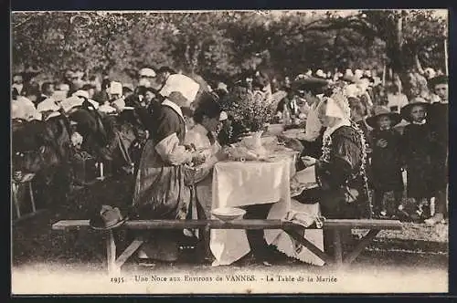 AK Vannes, La Table de la Mariée lors d`une noce traditionnelle