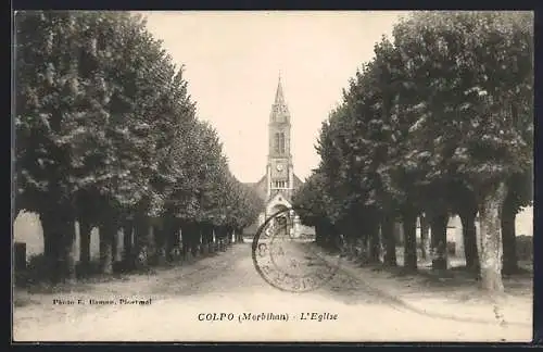 AK Colpo, L`Église et l`avenue arborée