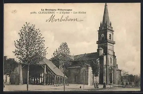 AK Cléguérec, L`église et les Halles