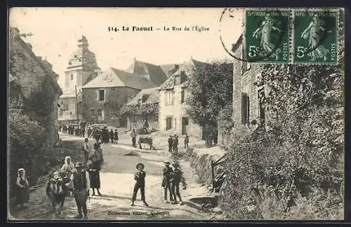 AK Le Faouet, La Rue de l`Église