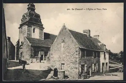 AK Le Faouët, L`Église et Vieux Puits