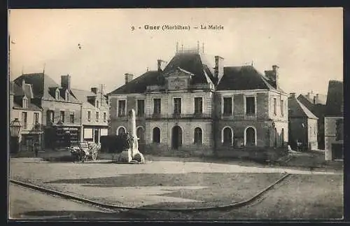 AK Guer, La Mairie et la place centrale