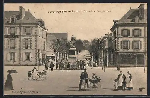 AK Pontivy, La Place Nationale, Vue générale