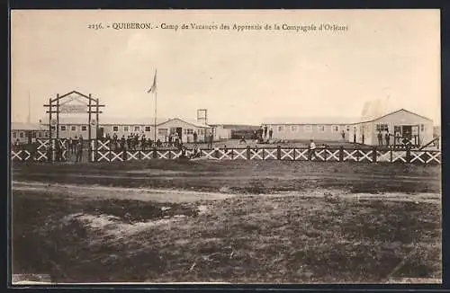 AK Quiberon, Camp de Vacances des Apprentis de la Compagnie d`Orléans