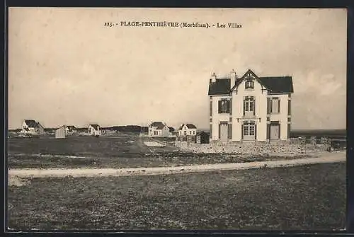 AK Plage-Penthièvre, Les Villas, Morbihan