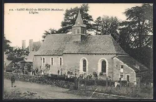 AK Saint-Malo-de-Beignon, L`église et son cimetière environnant