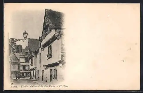 AK Auray, Vieilles Maisons de la Rue Pavée