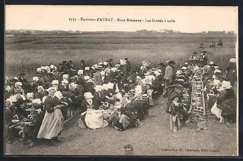 AK Auray, Noce Bretonne, Les Invités à table