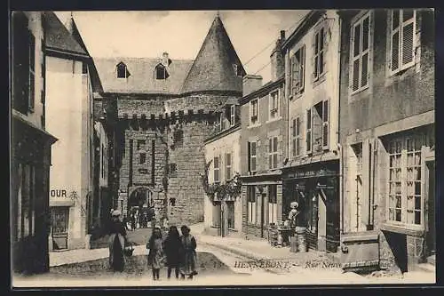 AK Hennebont, Rue Neuve et la Porte Broërec`h