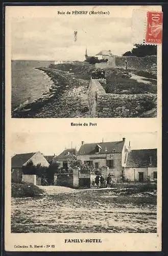 AK Penerf, Baie et entrée du port avec le Family-Hôtel