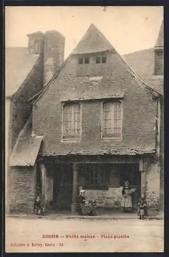 AK Gourin, Vieille maison, Place plantée