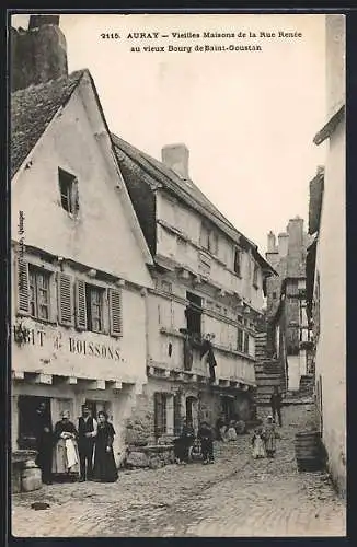 AK Auray, Vieilles Maisons de la Rue Renée au vieux Bourg de Saint-Goustan