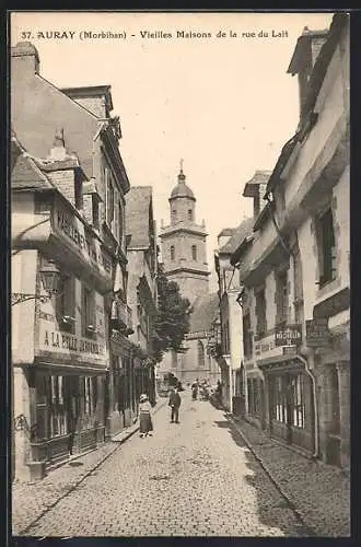 AK Auray, Vieilles Maisons de la rue du Lait