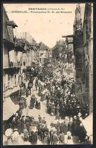 AK Josselin, Procession N.-D. du Roncier