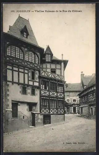 AK Josselin, Vieilles Maisons de la Rue du Château