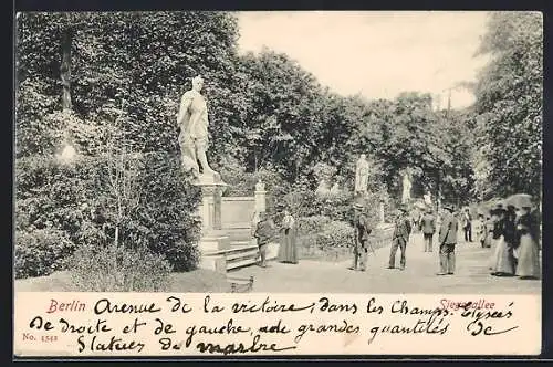 AK Berlin-Tiergarten, Statuen in der Siegesallee