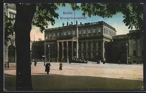 AK Berlin, Strasse am Kronprinzenpalais