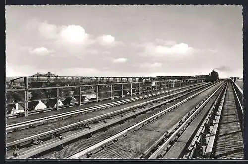 AK Rendsburg, Gleise auf der Hochbrücke