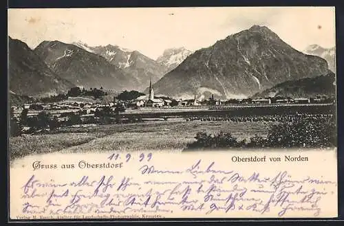 AK Oberstdorf, Ansicht von Norden