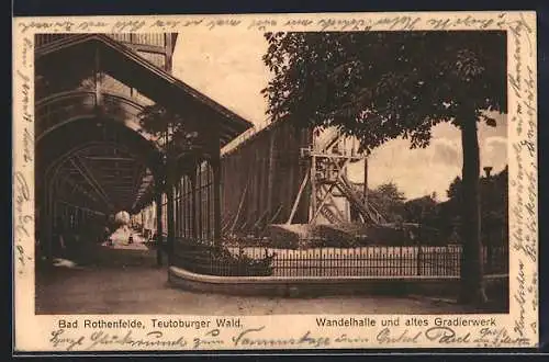 AK Bad Rothenfelde /Teutoburger Wald, Wandelhalle und altes Gradierwerk