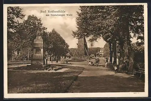 AK Bad Rothenfelde am Teutoburger Wald, Partie mit Denkmal