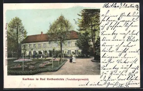 AK Bad Rothenfelde /Teutoburgerwald, Kurhaus mit Garten