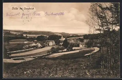 AK Holte bei Osnabrück, Ortsansicht vom Feld aus