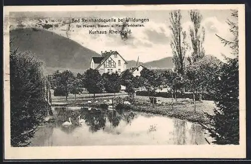 AK Bad Reinhardsquelle, Blick zum Kurhaus Rheingold