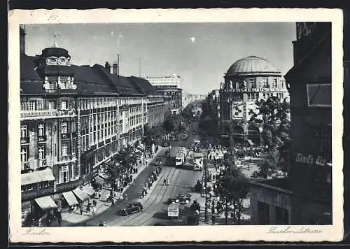 AK Berlin, Luftaufnahme der Saarlandstrasse