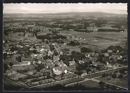 AK Glandorf /Kr. Osnabrück, Teilansicht, Fliegeraufnahme