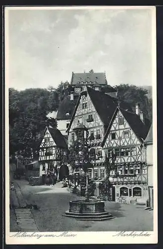 AK Miltenberg am Main, Marktplatz mit Brunnen