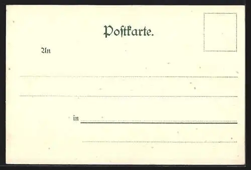 AK Passau, Hals, Teilansicht mit Ruine