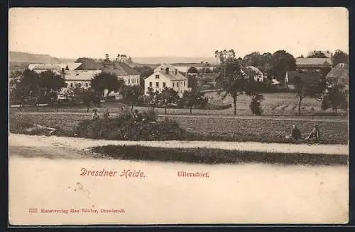 AK Ullersdorf /Dresdner Heide, Ortspartie