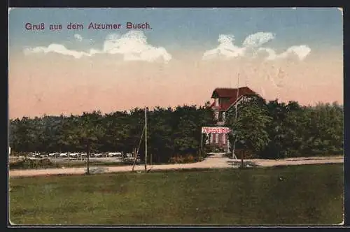 AK Wolfenbüttel, Waldgasthaus zum Atzumer Busch con Chr. Harbort