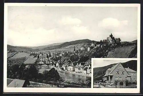 AK Saarburg /Trier, Hotel Waldfrieden v. Max Hermann, Totalansicht