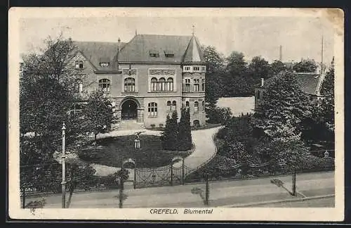 AK Crefeld, Villa Blumental, Gebäude des Turnvereins