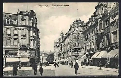 AK Würzburg, Partie in der Schönbornstrasse