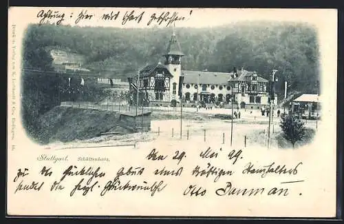 AK Stuttgart, Gasthof Schützenhaus mit Umgebung