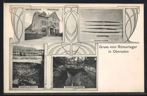 AK Oberaden, Römerlager, Gasthaus v. Wilhelm Nielinger und Römische Artefakte